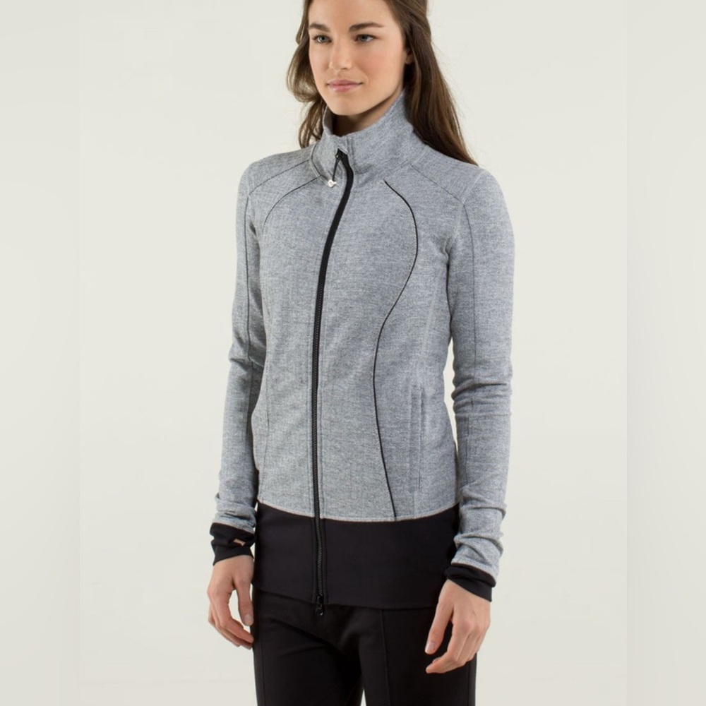 Lululemon Nice Asana Jacket Size 4 Herringbone